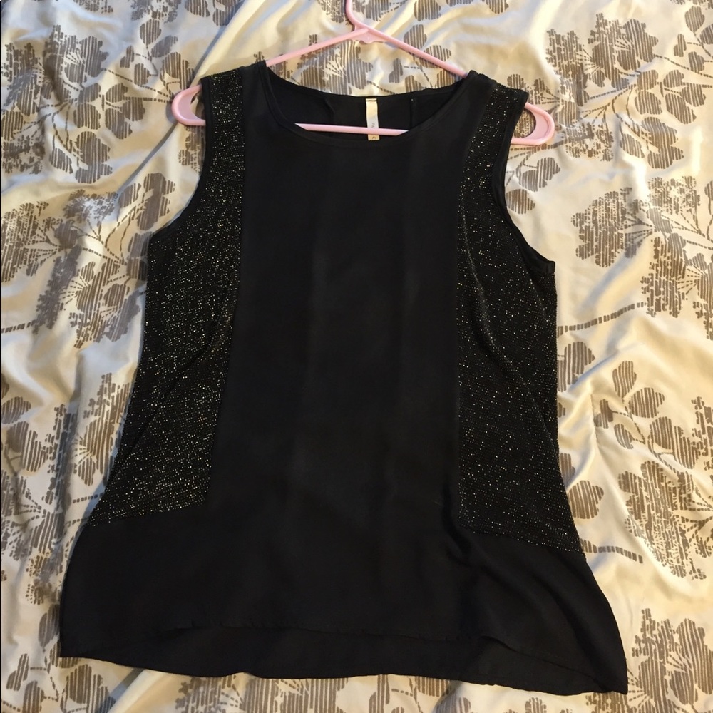 Black and gold top